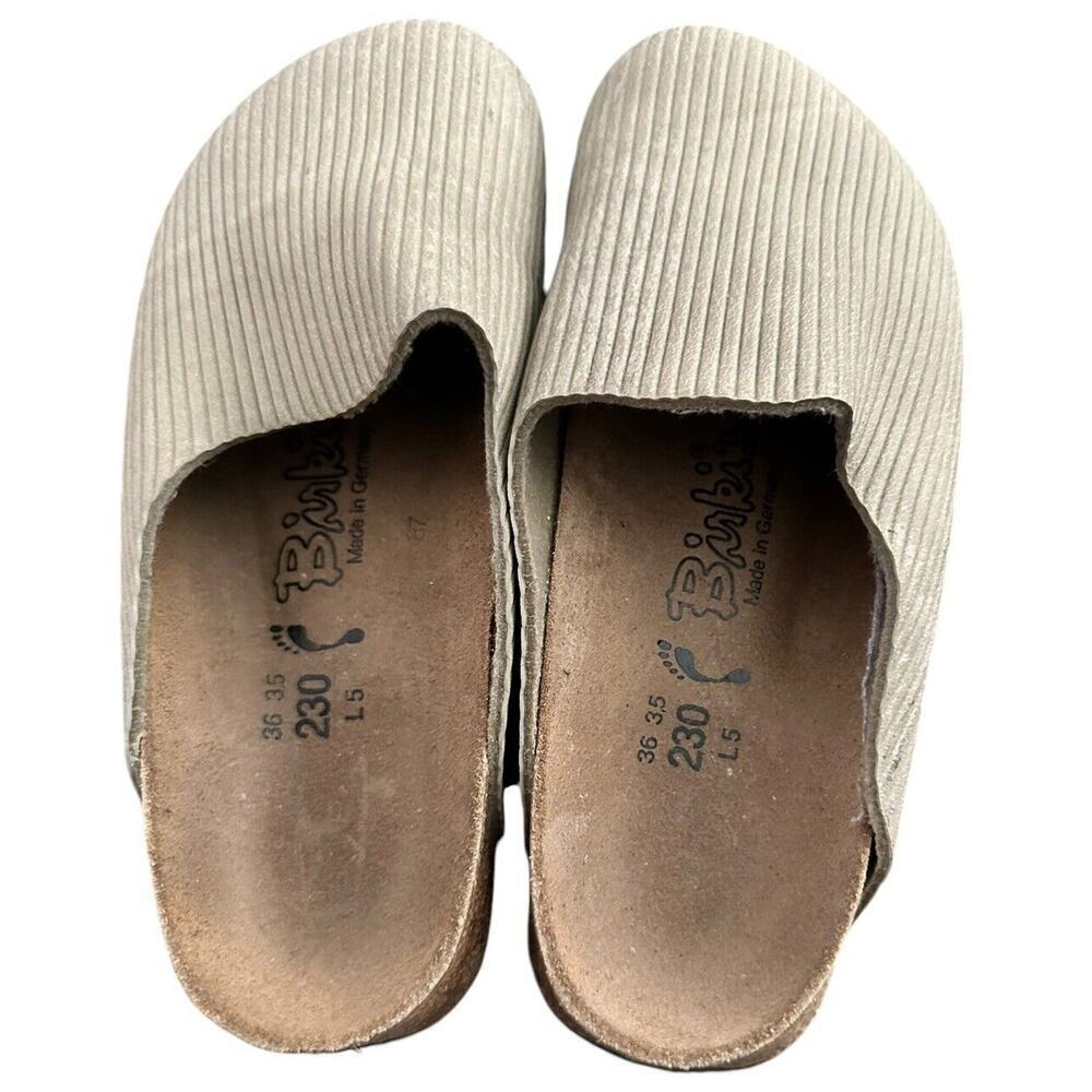 Ladies Birkenstock 230 36 L5 ribbed corduroy slides birkis - Picture 3 of 8
